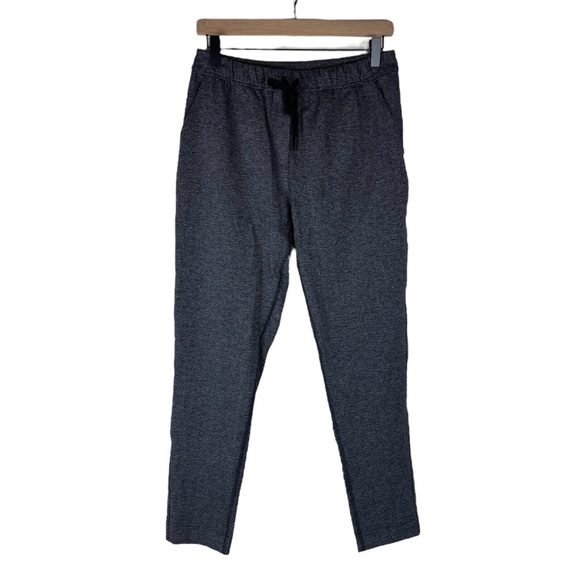 Lululemon Black Giant Herringbone Jet Cropped Slim Leg Pants - Picture 1 of 5